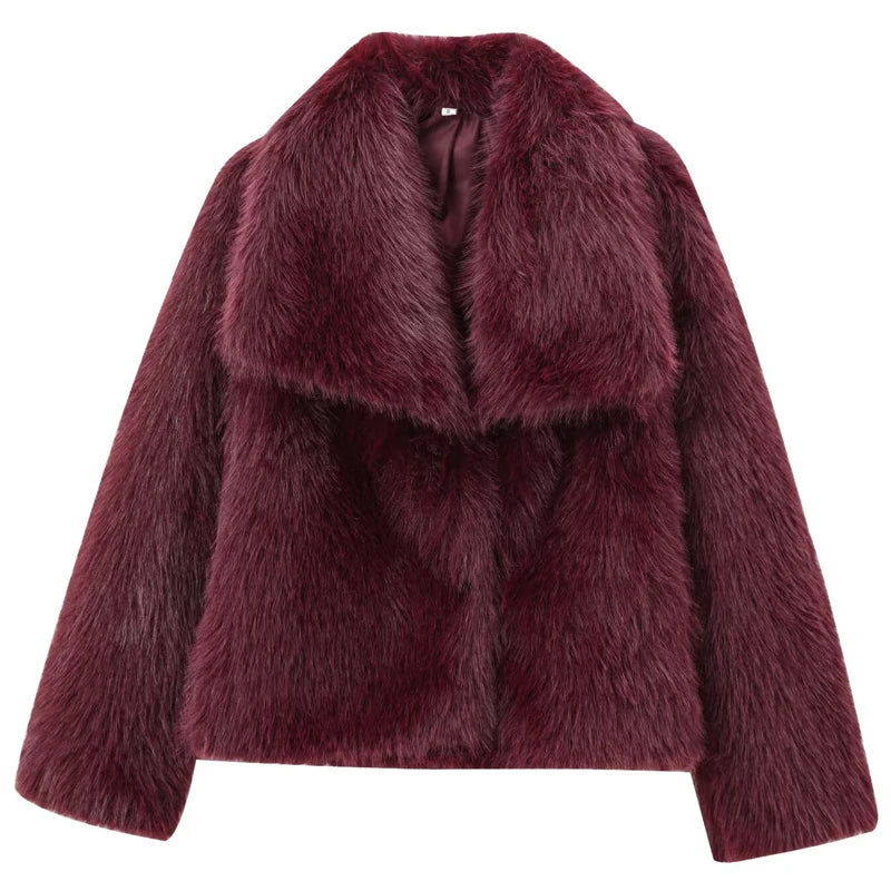 AIMÉEVOGUE FUR PLUSH BOMBER JACKET