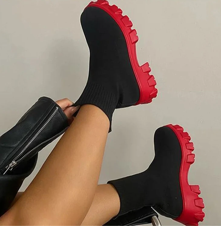 AIMÉEVOGUE KNITTING ANKLE BOOTS