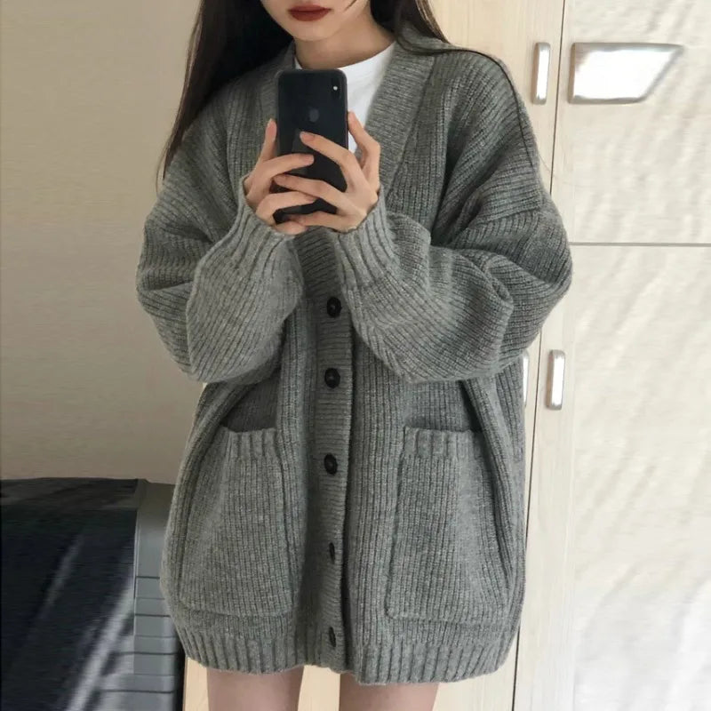 AIMÉEVOGUE KNITTED LOOSE JACKET
