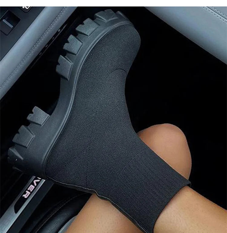 AIMÉEVOGUE KNITTING ANKLE BOOTS