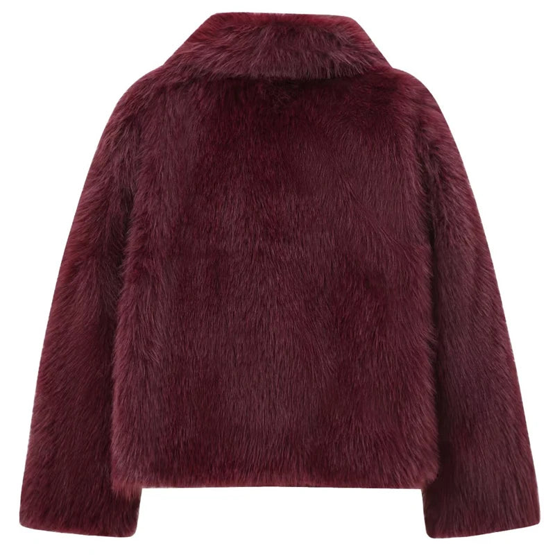AIMÉEVOGUE FUR PLUSH BOMBER JACKET