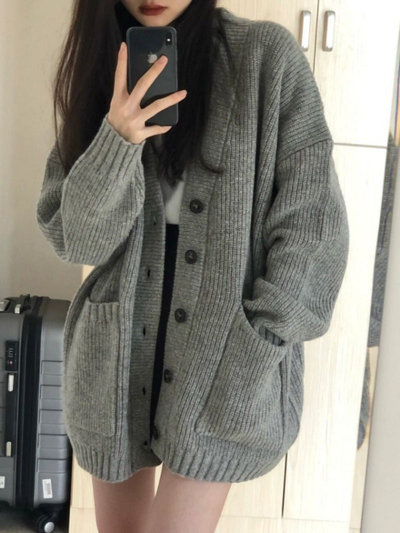 AIMÉEVOGUE KNITTED LOOSE JACKET