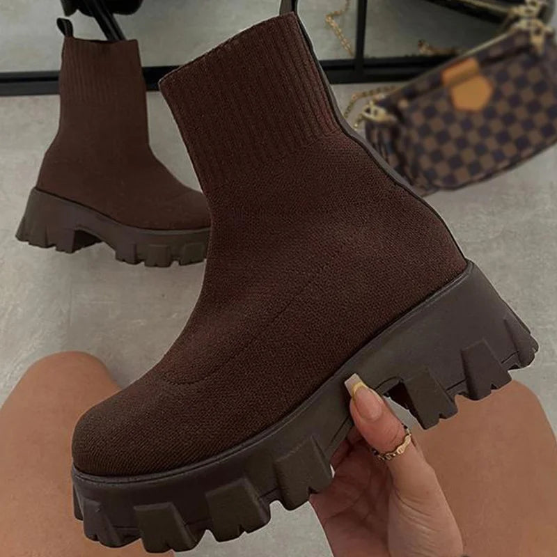 AIMÉEVOGUE KNITTING ANKLE BOOTS