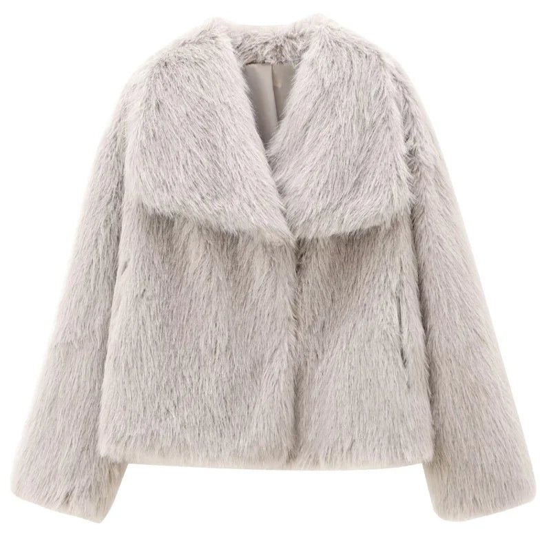 AIMÉEVOGUE FUR PLUSH BOMBER JACKET