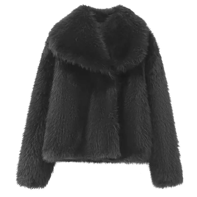 AIMÉEVOGUE FUR PLUSH BOMBER JACKET