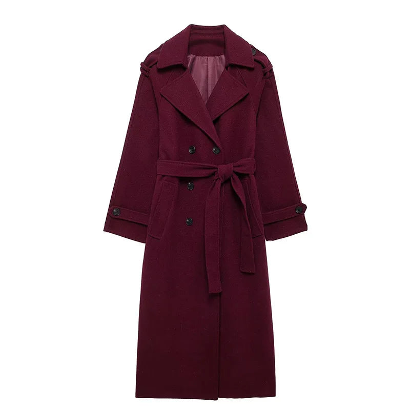 AIMÉEVOGUE DOUBLE BREASTED LONG COAT